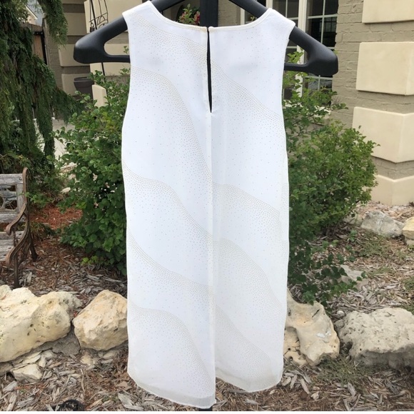 BCBG Whisper White/Golden Dress sz L - Picture 11 of 14